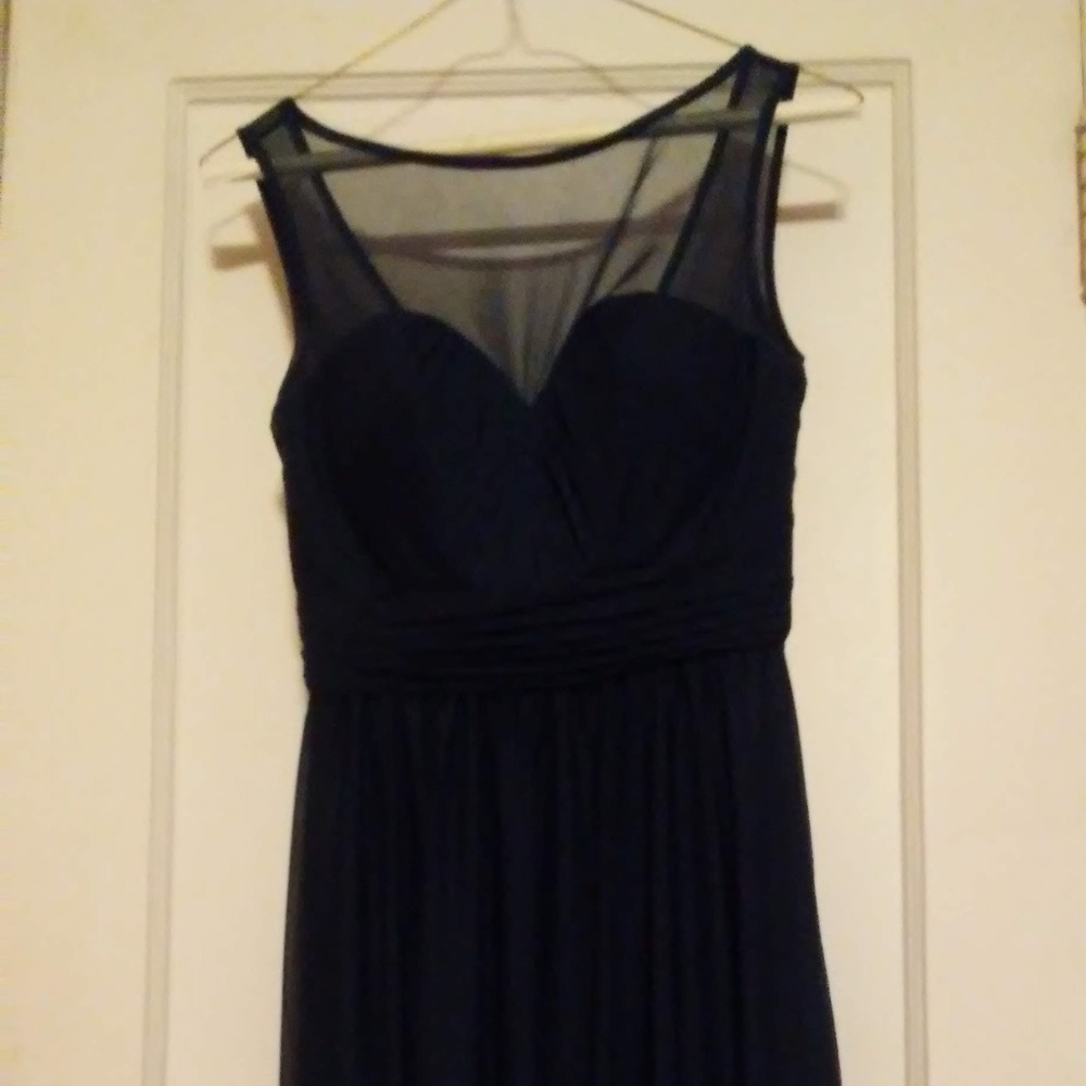 Dark blue cocktail / wedding guest dress
